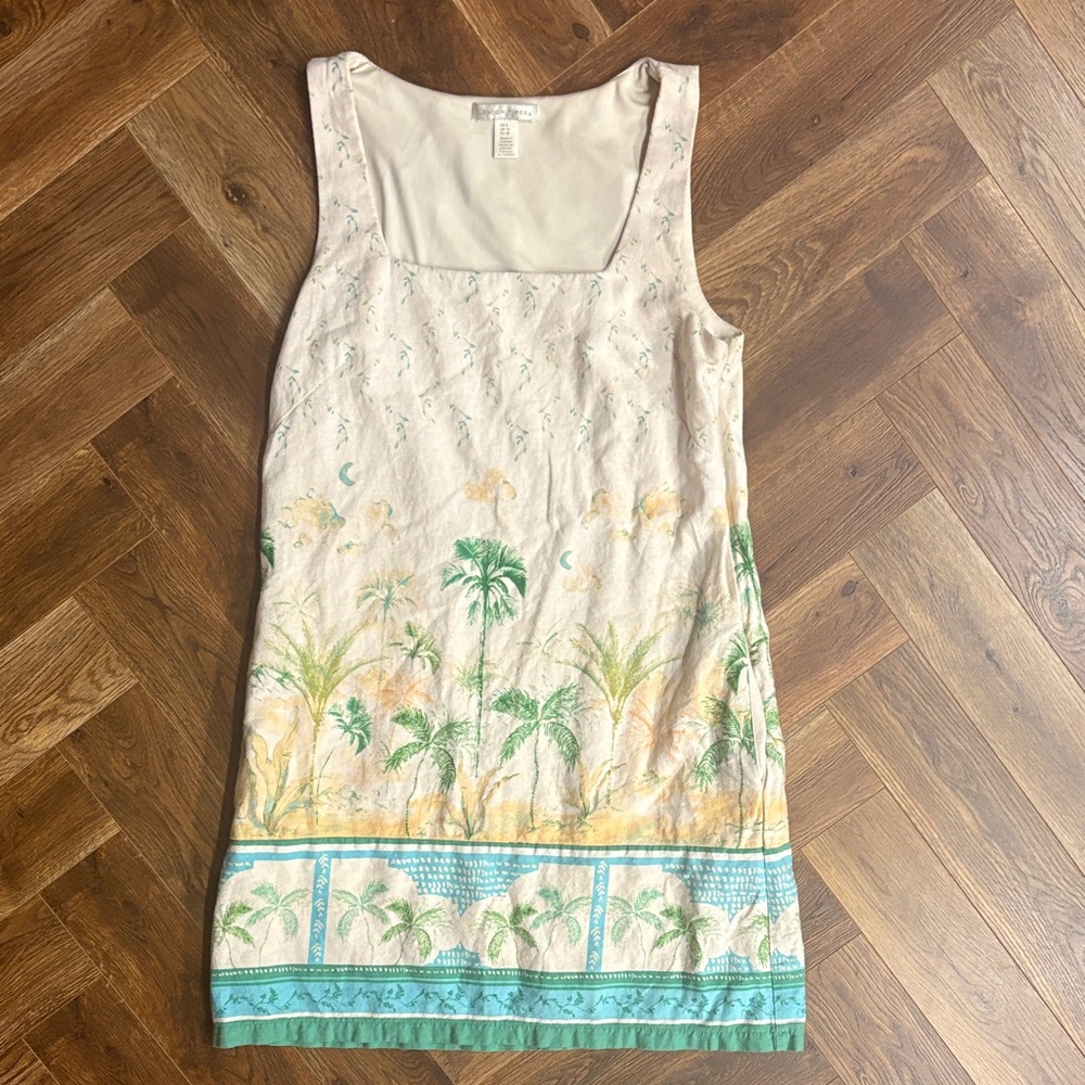 London Times Tropical Print Mini Dress